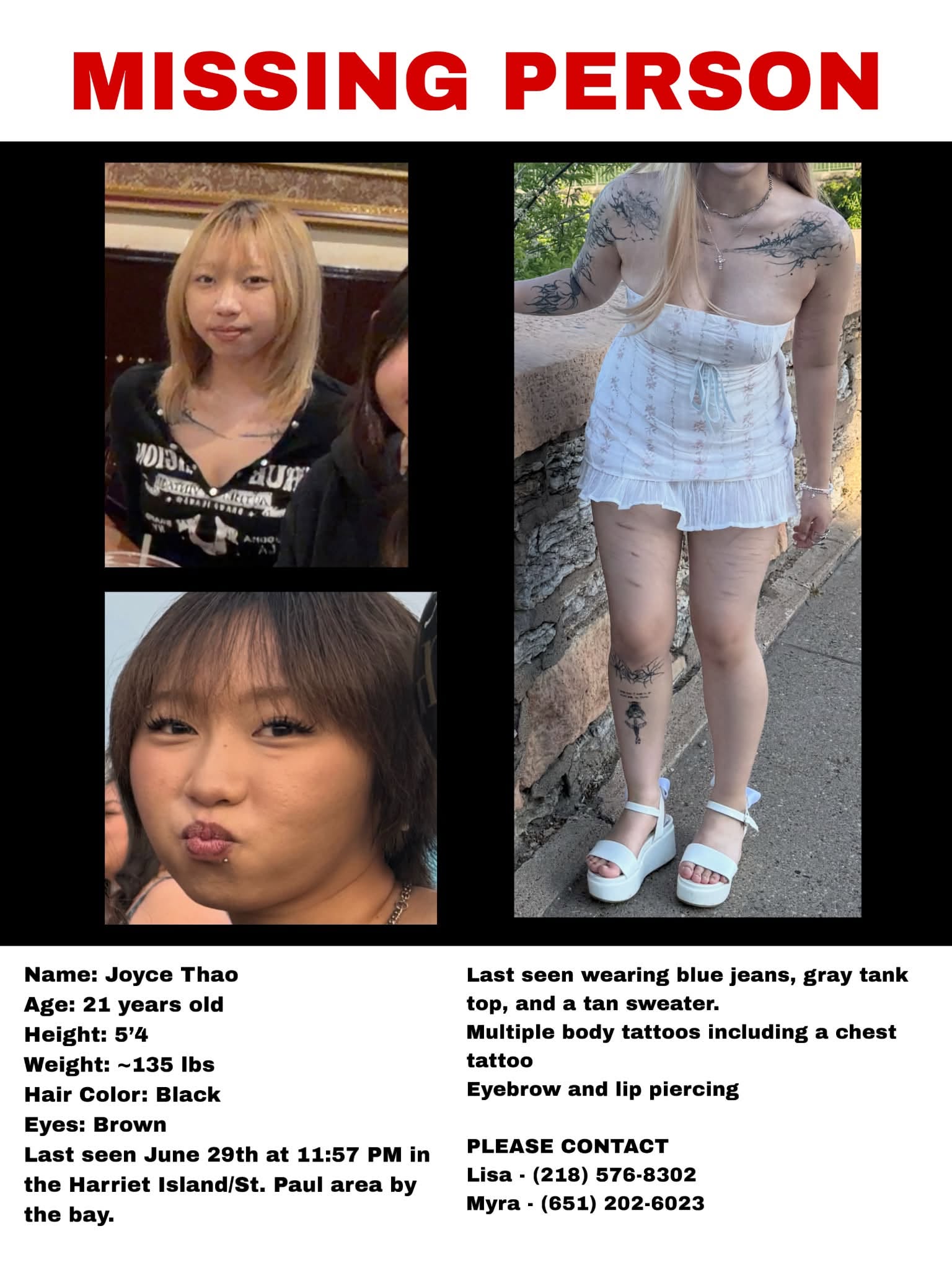 Joyce Thao, Missing Person Saint Paul, MN Alert: Search Underway for 21-Year-Old Joyce Thao Last Seen in St. Paul